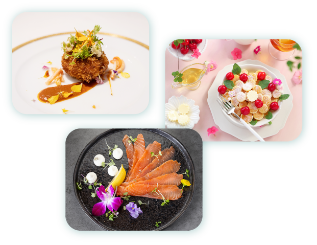 食事を華やかに彩る商品